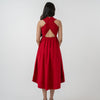 Seas The Day Smocked Cross-Back Midi Dress