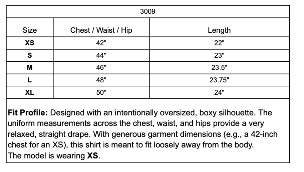 Happy Days Shirt Size Guide