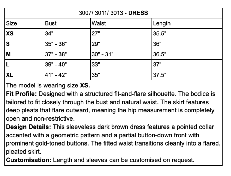 Rocky Road Dress Size Guide